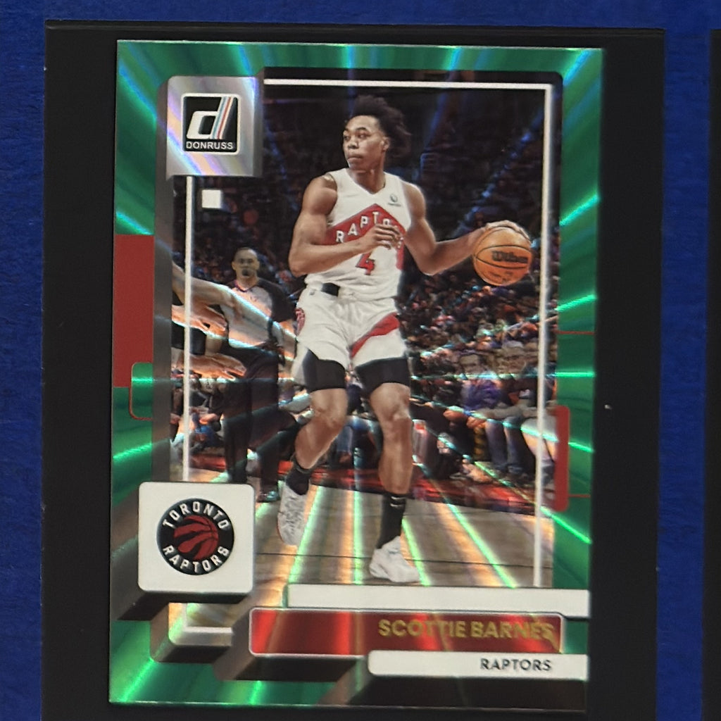 2022-23 Panini Donruss Green Laser Scottie Barnes #25 — front view