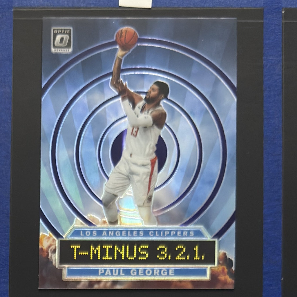 2019-20 Panini Optic T-Minus 321 Purple Paul George #3 — front view