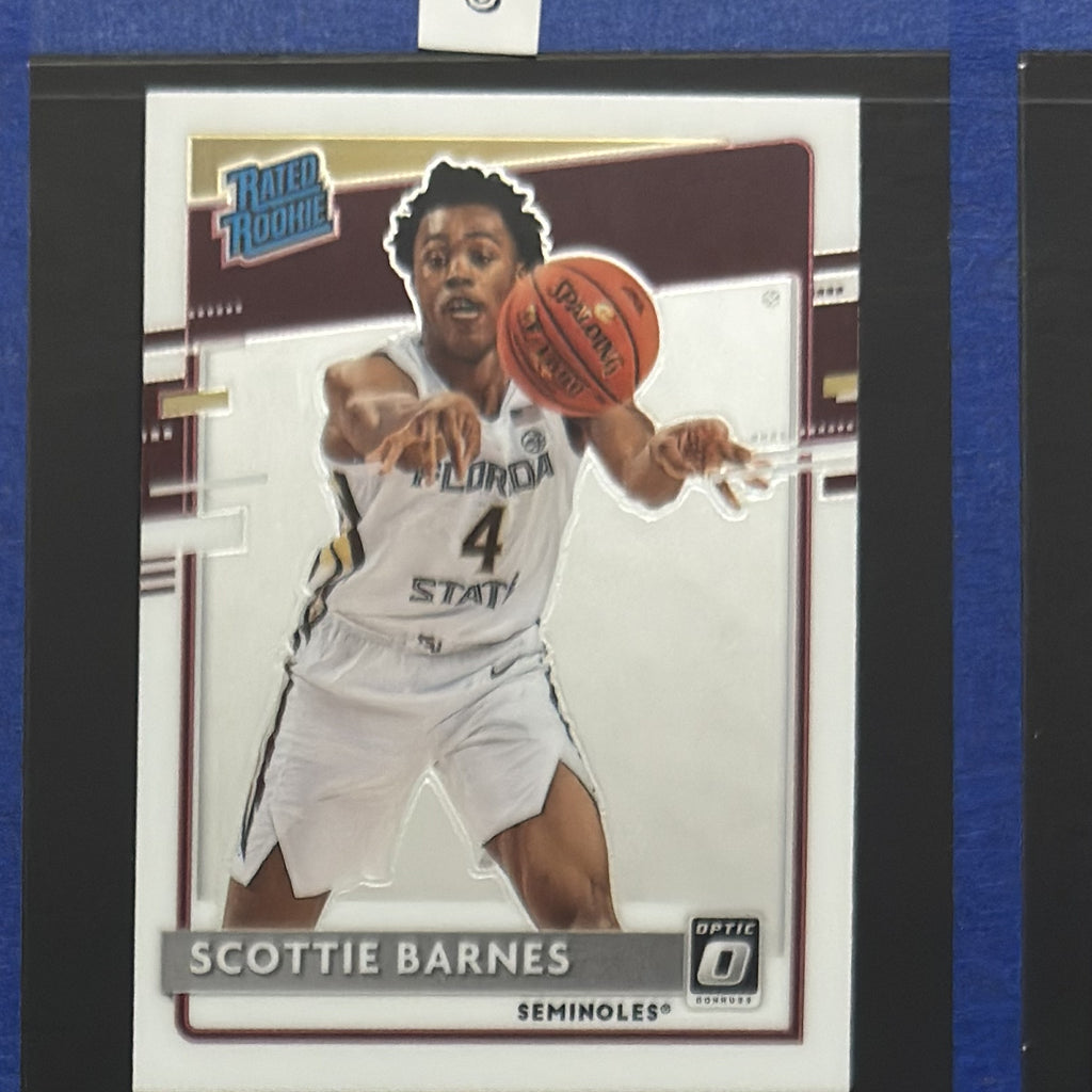 2021 Panini Chronicles Draft Picks Donruss Optic Rated Rookie Scottie Barnes RC #207 — front view