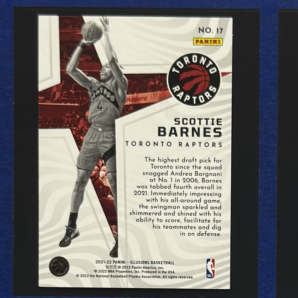 2021-22 Panini Illusions Shining Stars Scottie Barnes #17 back