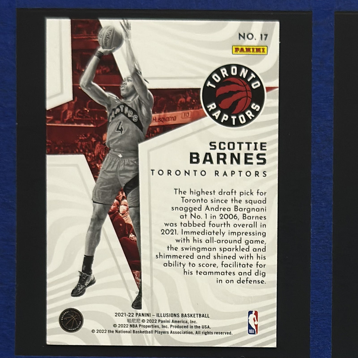 2021-22 Panini Illusions Shining Stars Scottie Barnes #17 back