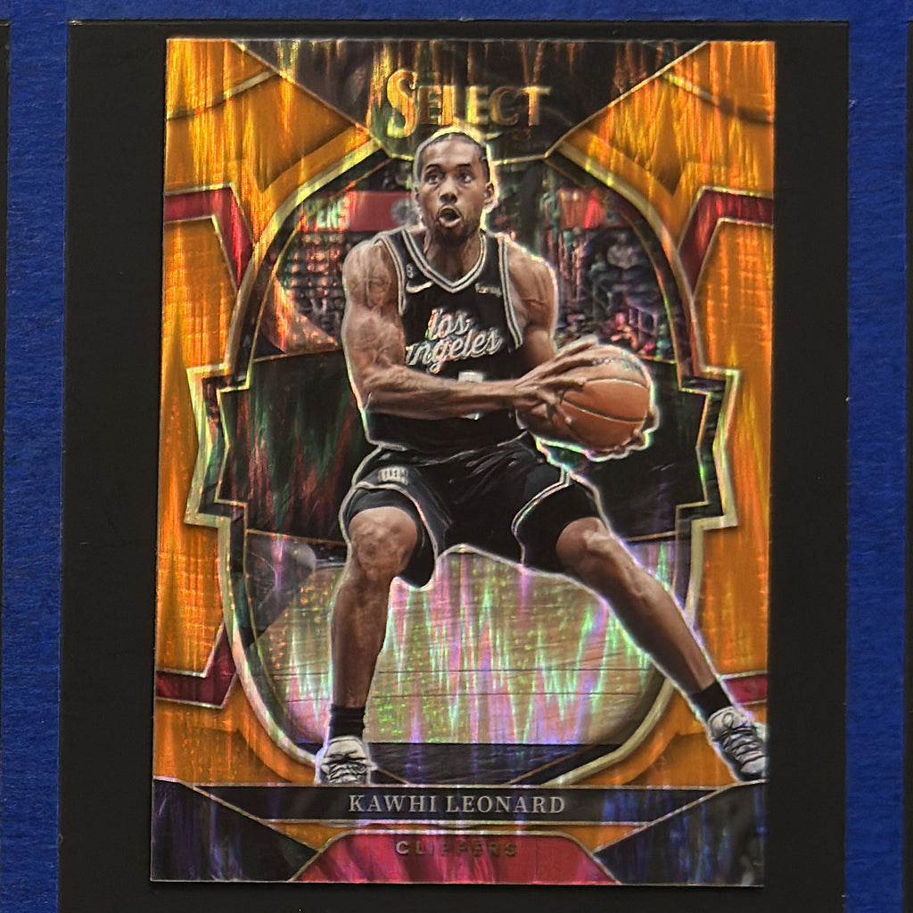 2022-23 Panini Select Concourse Orange Flash Kawhi Leonard #65 — front view