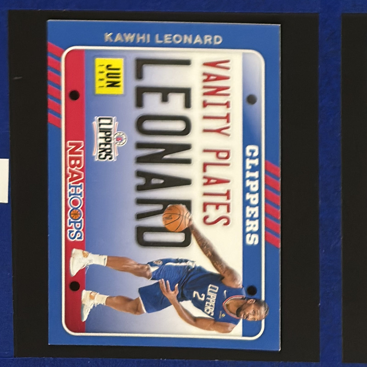 2020-21 Panini NBA Hoops Vanity Plates Kawhi Leonard #4 — front view