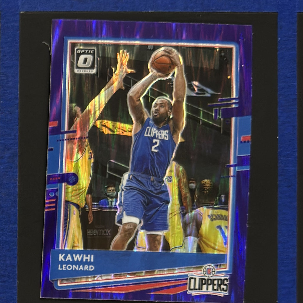 2020-21 Panini Donruss Optic Purple Shock Prizm Kawhi Leonard #125 — front view