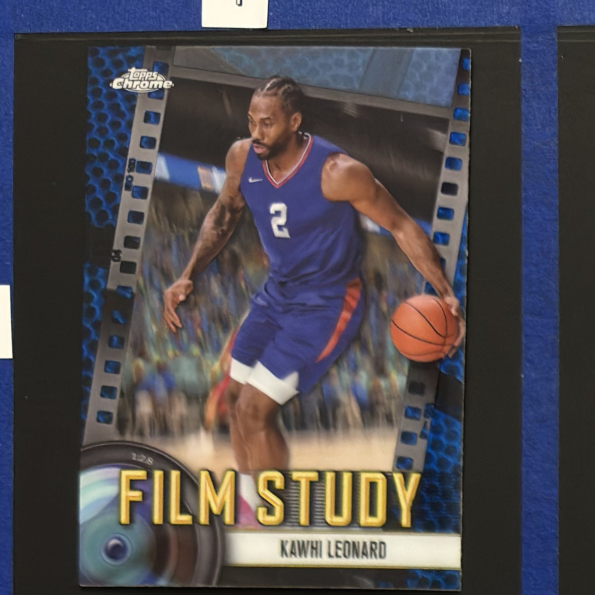 2024-25 Topps Chrome Blue Basketball Refractor Film Study Kawhi Leonard #FS-15 — front view