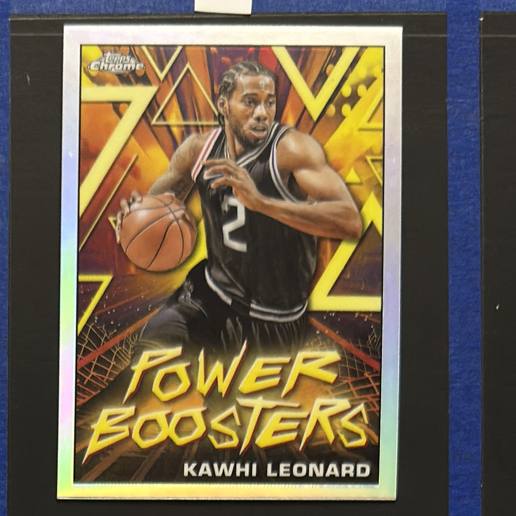 2023-24 Topps Chrome Power Boosters Refractor Kawhi Leonard #PB-11 — front view