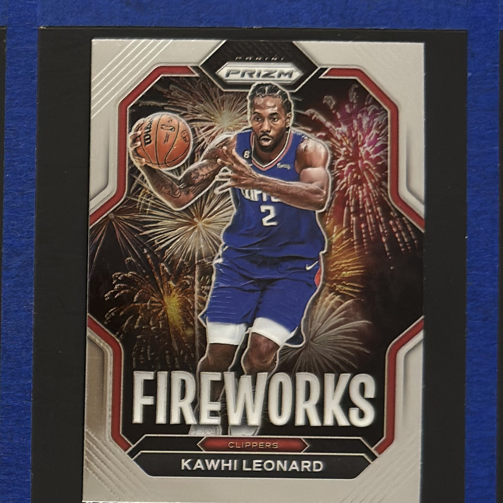 2022-23 Panini Prizm Fireworks Kawhi Leonard #16 — front view