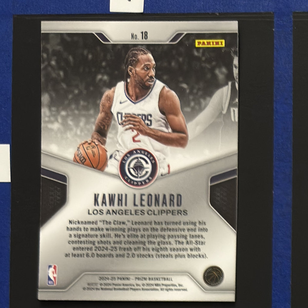 2024-25 Panini Prizm Dominance Kawhi Leonard #18 — back view
