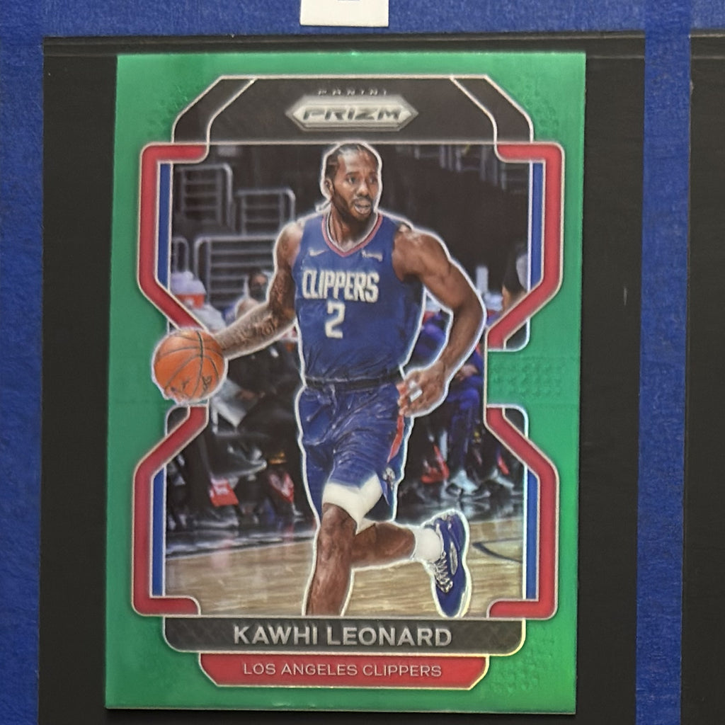 2021-22 Panini Prizm Green Kawhi Leonard #71 — front view