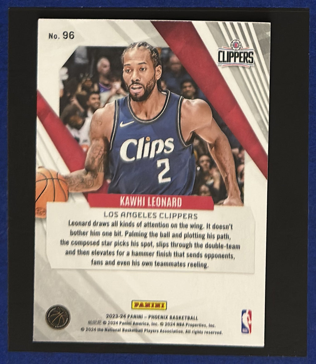 2023-24 Panini Phoenix Blue Ice Kawhi Leonard #96 back
