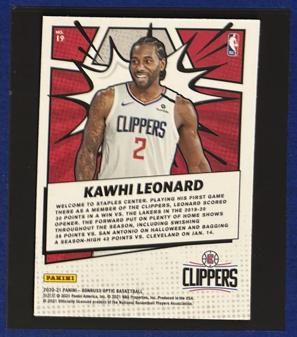 2020-21 Panini Donruss Optic My House! Kawhi Leonard #19 back