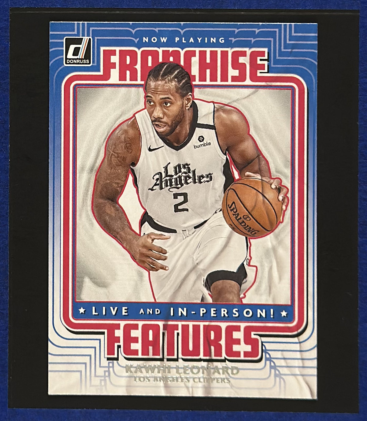 2020-21 Panini Donruss Franchise Features Kawhi Leonard #13 front