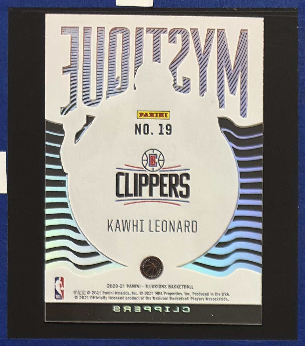 2020-21 Panini Illusions Mystique Kawhi Leonard #19 back