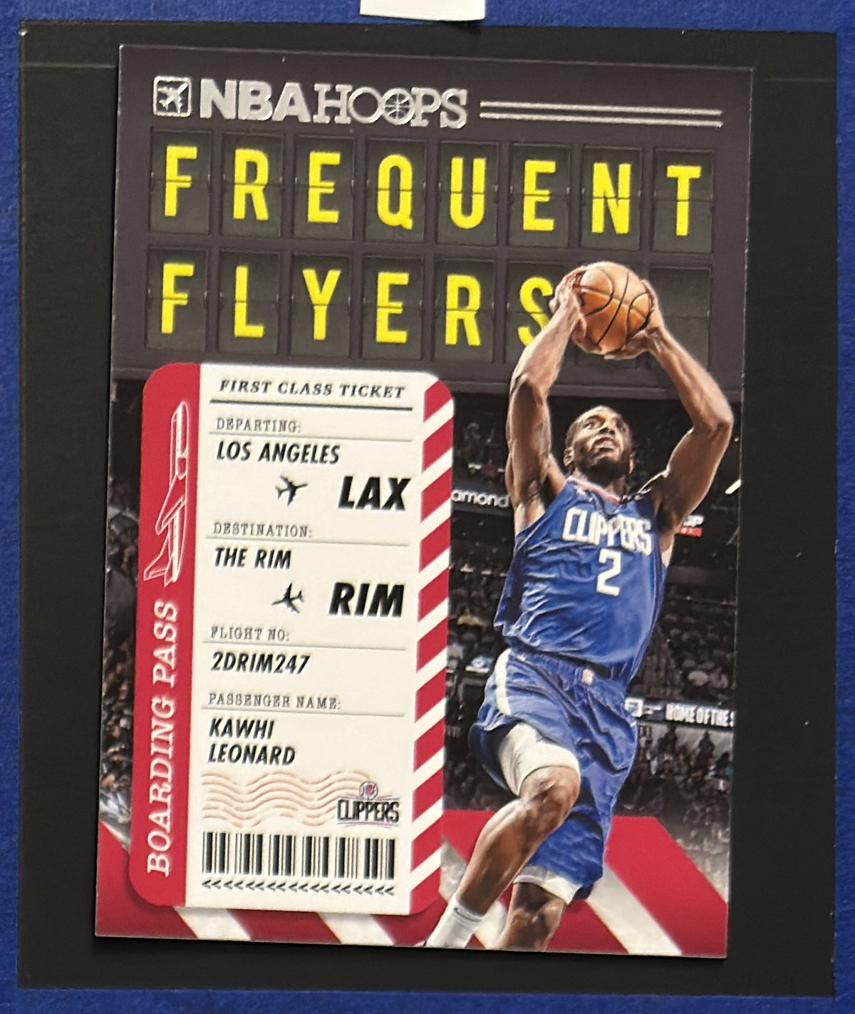 2020-21 Panini NBA Hoops Frequent Flyers Kawhi Leonard #13 front