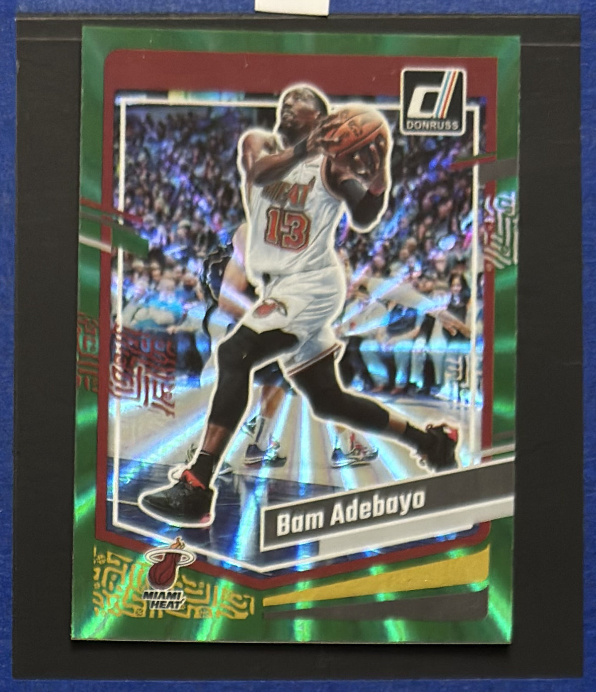 2023-24 Panini Donruss Holo Green Laser Bam Adebayo #71 front