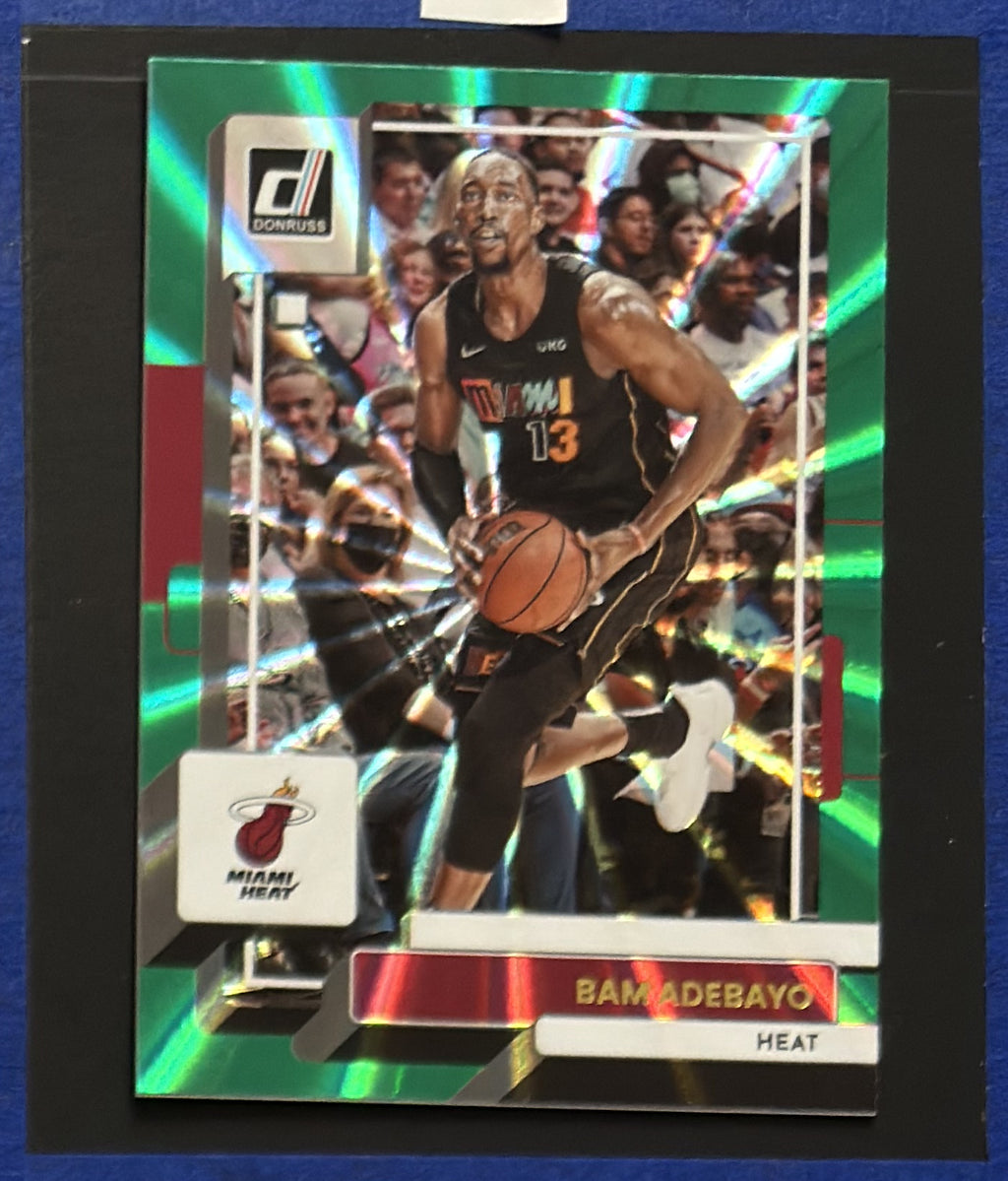 2022-23 Panini Donruss Holo Green Laser Bam Adebayo #72 front