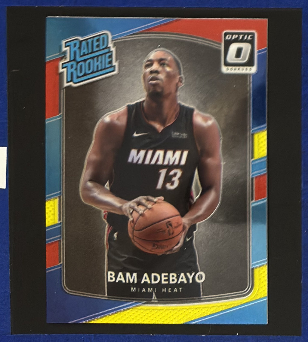2017-18 Panini Donruss Optic Red & Yellow Rated Rookie Bam Adebayo RC #187 front