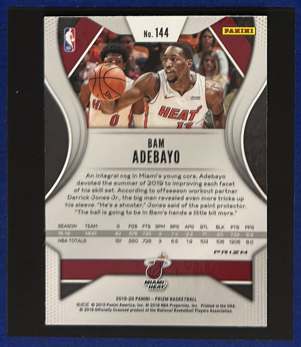 2019-20 Panini Prizm Hyper Bam Adebayo #144 — back view