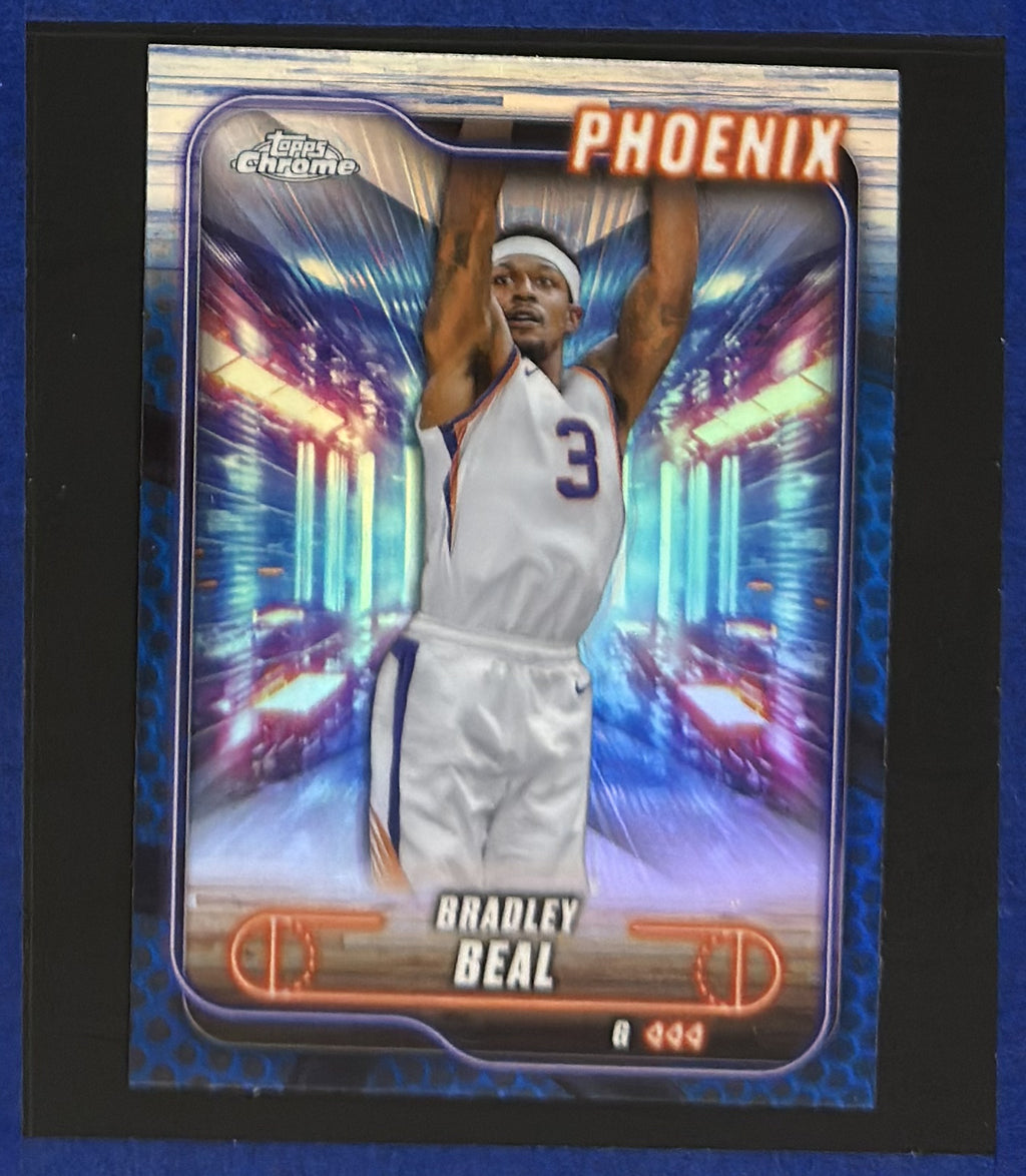 2024-25 Topps Chrome Blue Basketball Refractor Bradley Beal #170 — front view