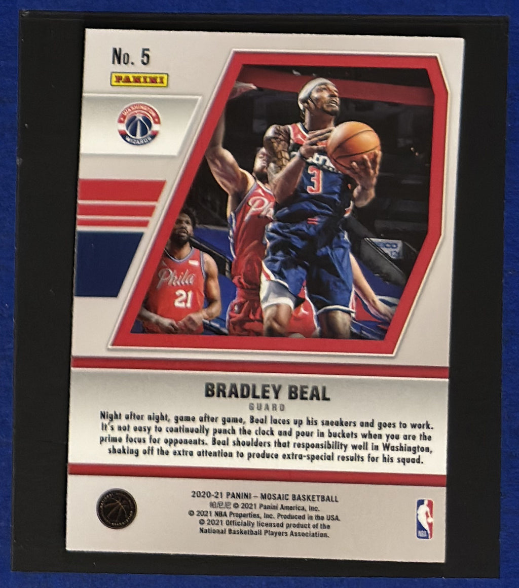 2020-21 Panini Mosaic Will to Win Bradley Beal #5 back