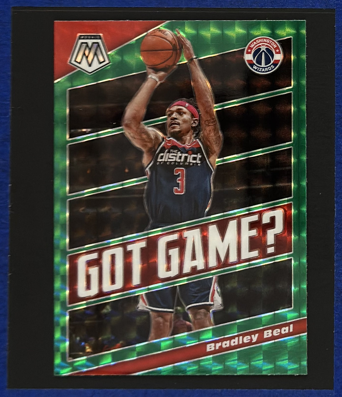 2019-20 Panini Mosaic Got Game? Green Bradley Beal #10 front