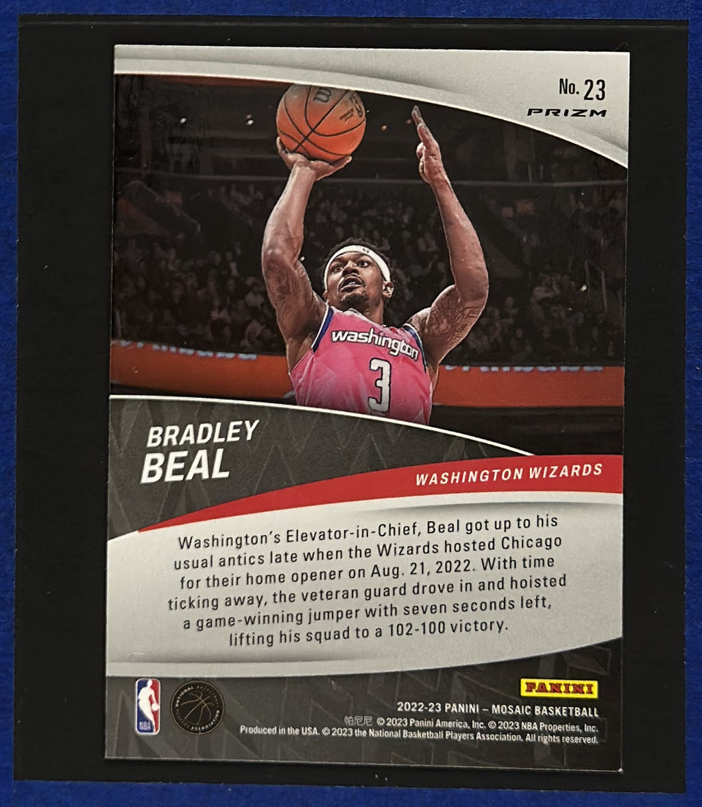 2022-23 Panini Mosaic Elevate Mosaic Bradley Beal #23 — back view