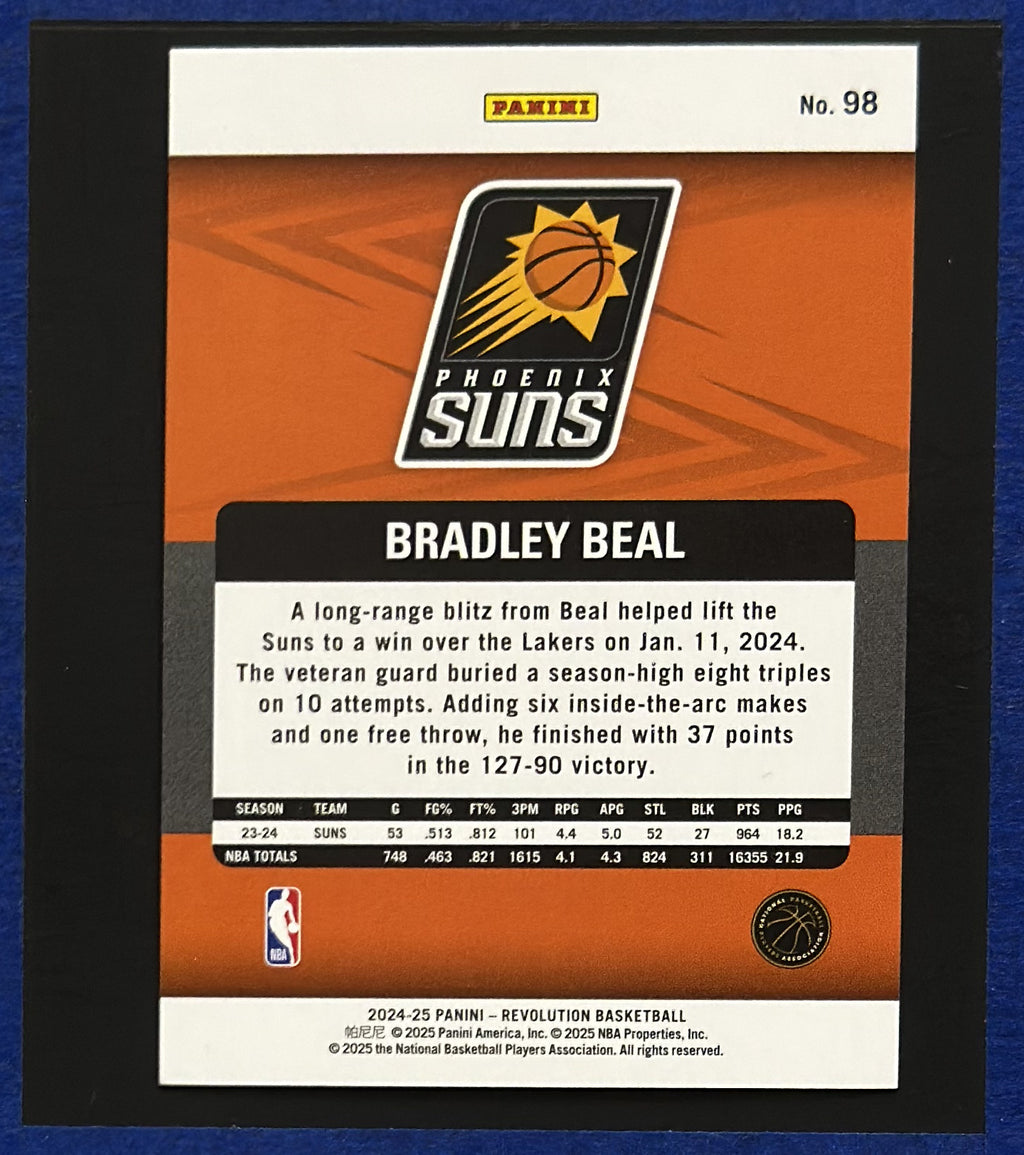 2024-25 Panini Revolution Bradley Beal #98 back