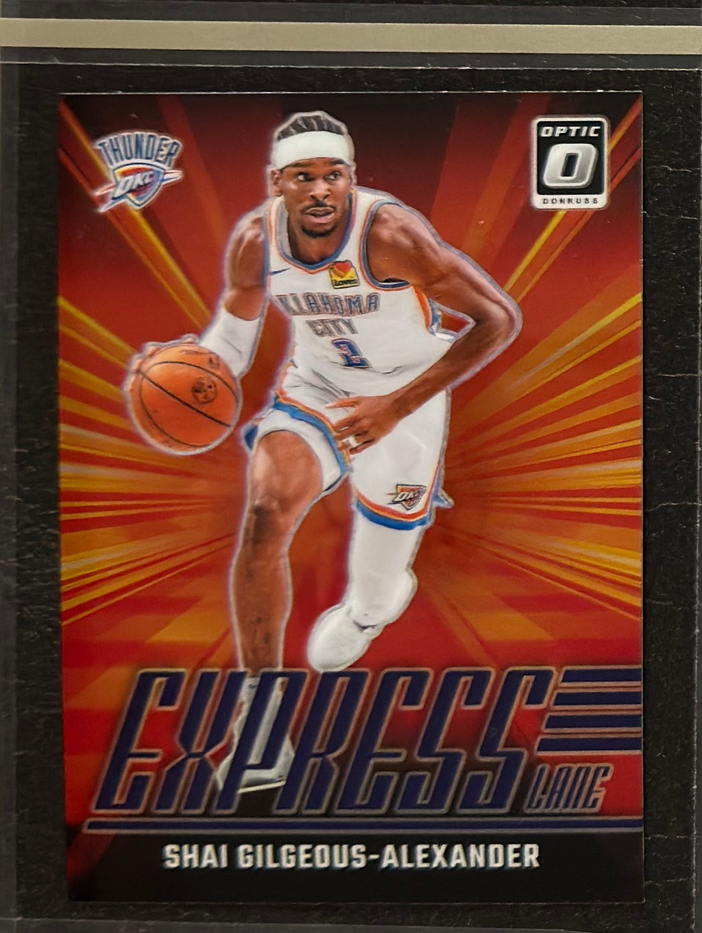 2024-25 Panini Donruss Optic Express Lane Purple Holo Prizm Shai Gilgeous-Alexander #24 — front view