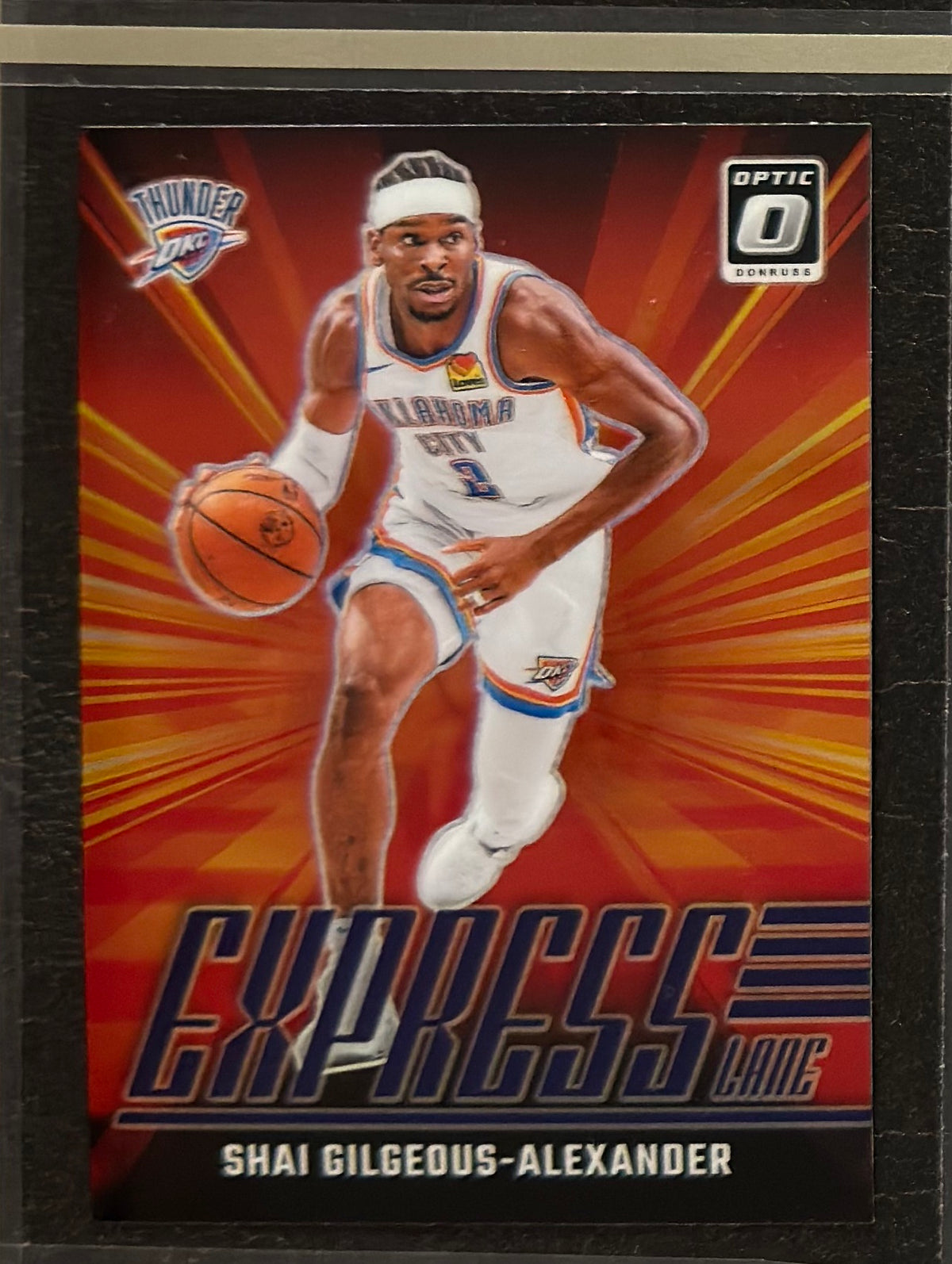 2024-25 Panini Donruss Optic Express Lane Purple Holo Prizm Shai Gilgeous-Alexander #24 — front view
