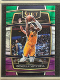 2021-22 Panini Select Concourse Green White Purple Prizm Donovan Mitchell #83 — front view