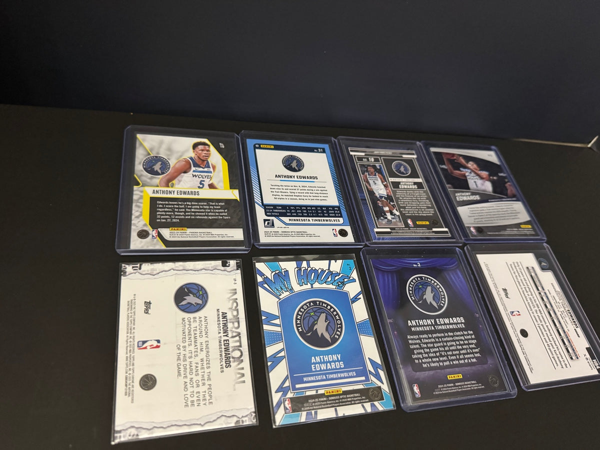 Anthony Edwards eight-card insert and parallel lot group back