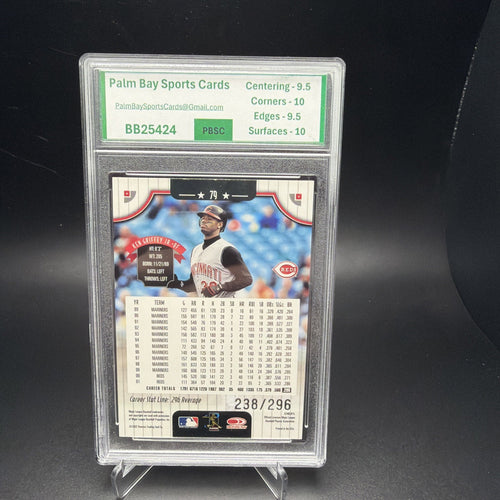 2002 Donruss Career Stat Line #79 Ken Griffey Jr. /296 PBSC 9.5 — photo 2 of 3