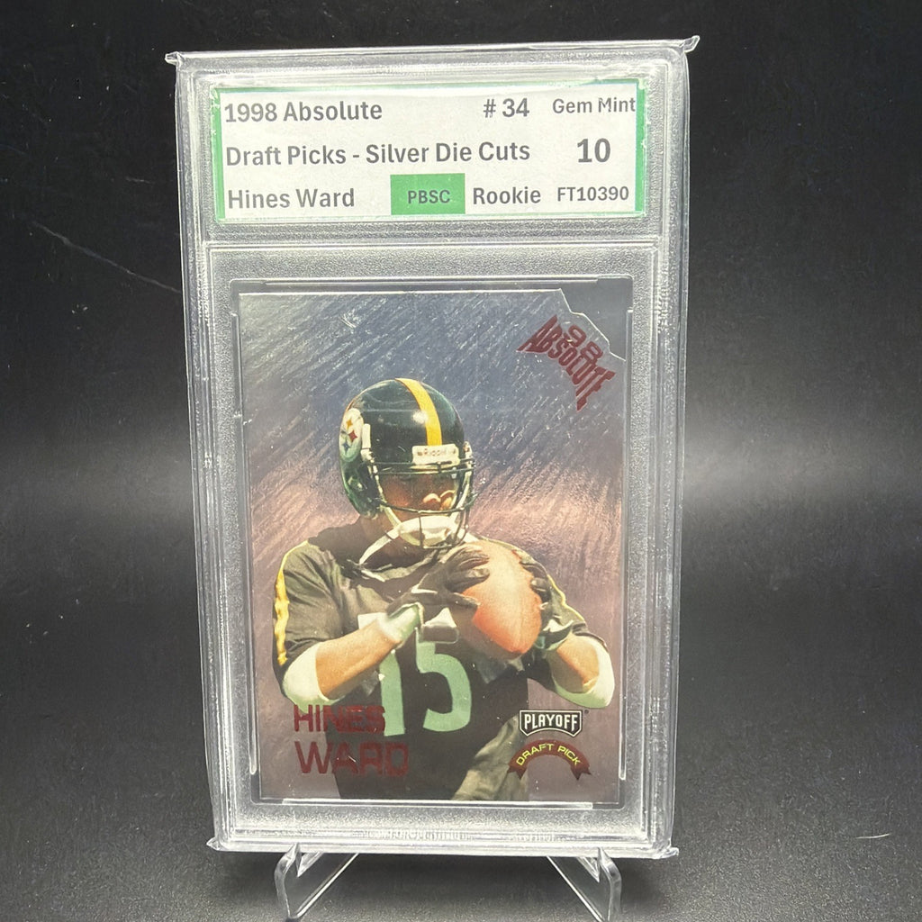 1998 Playoff Absolute SSD - Draft Picks Hines Ward #34 Bronze (RC) PBSC 10 — photo 1 of 2