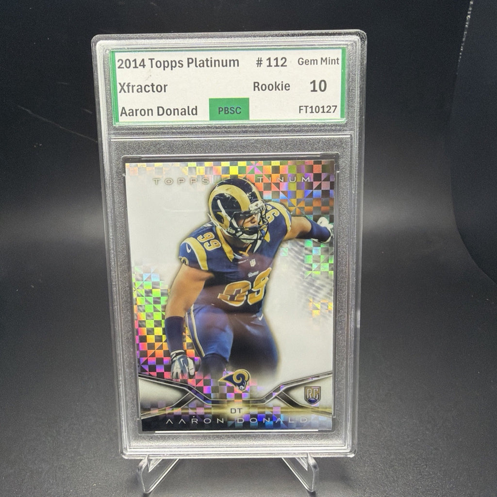 2014 Topps Platinum - Aaron Donald #112 Rookies X-Fractor (RC) PBSC 10 — photo 1 of 2