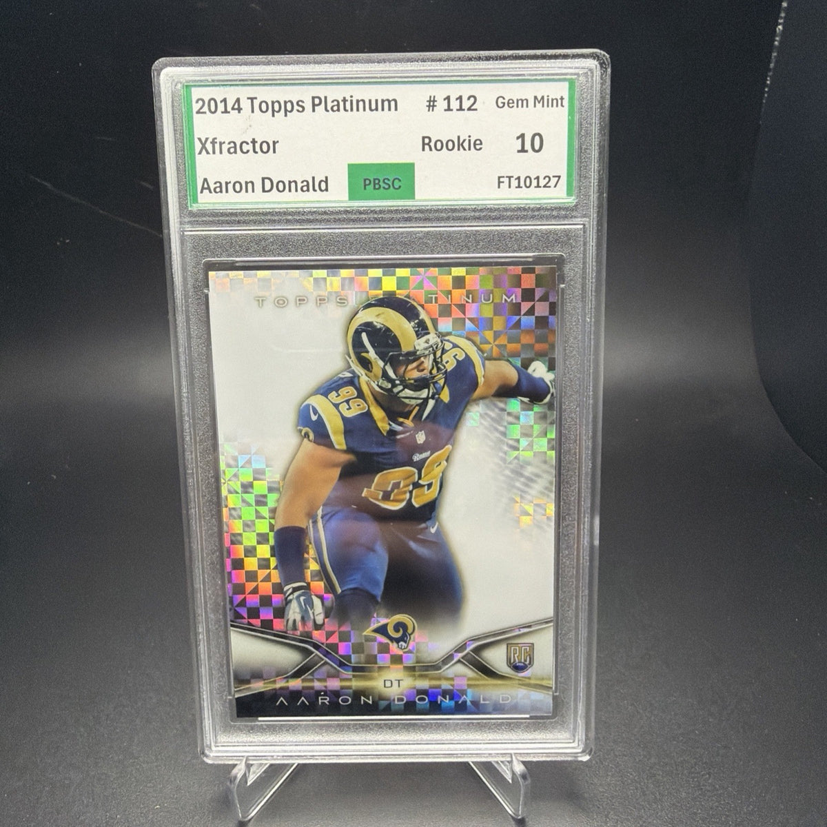 2014 Topps Platinum - Aaron Donald #112 Rookies X-Fractor (RC) PBSC 10 — photo 1 of 2