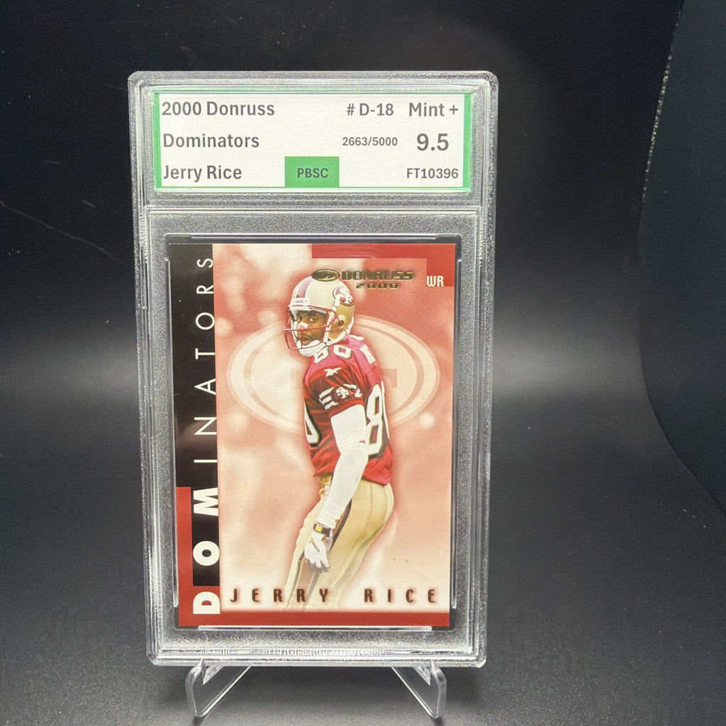 2000 Donruss Dominators #18 Jerry Rice 49ers /5000 PBSC 9.5 — photo 1 of 2