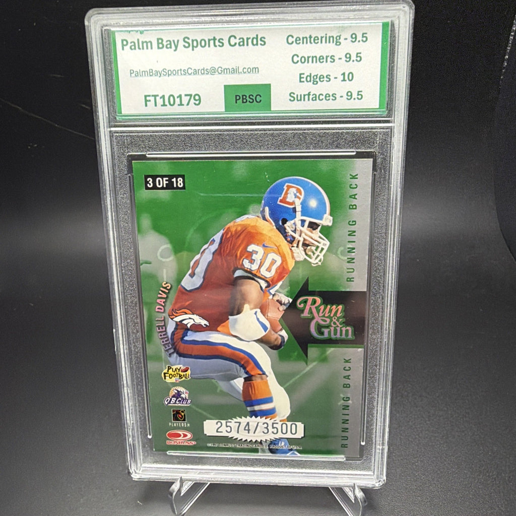 1997 Leaf Run And Gun Elway/Davis /3500 PBSC 9.5 — photo 3 of 3