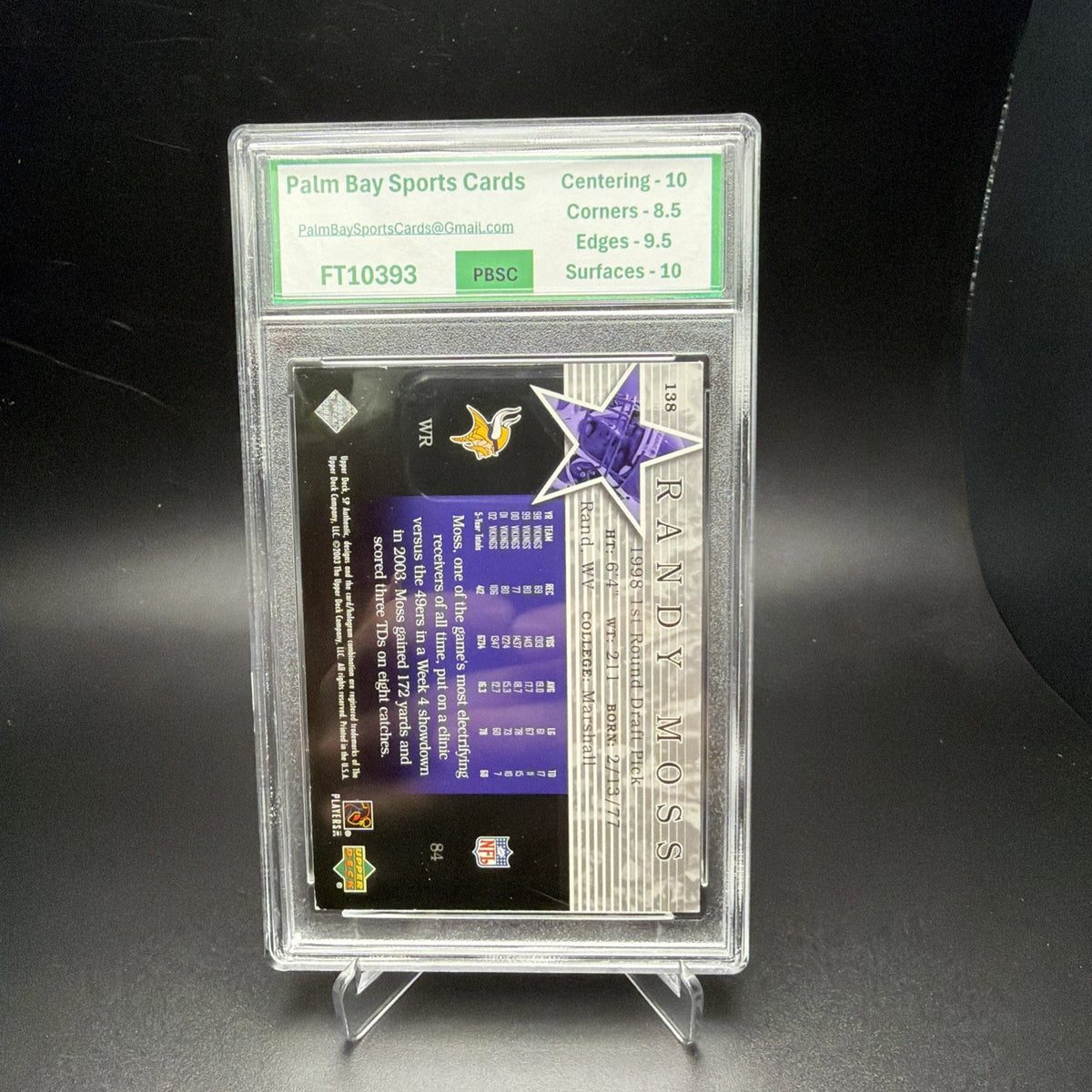 2003 SP Authentic - Star Status Randy Moss #138 /1200 — photo 3 of 3