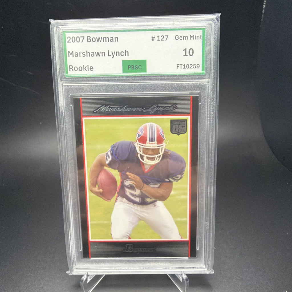 2007 Bowman RC #BC66 Marshawn Lynch PBSC 10 — photo 1 of 2