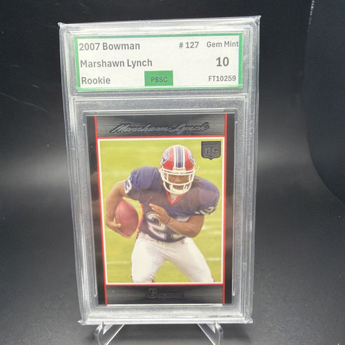 2007 Bowman RC #BC66 Marshawn Lynch PBSC 10 — photo 1 of 2
