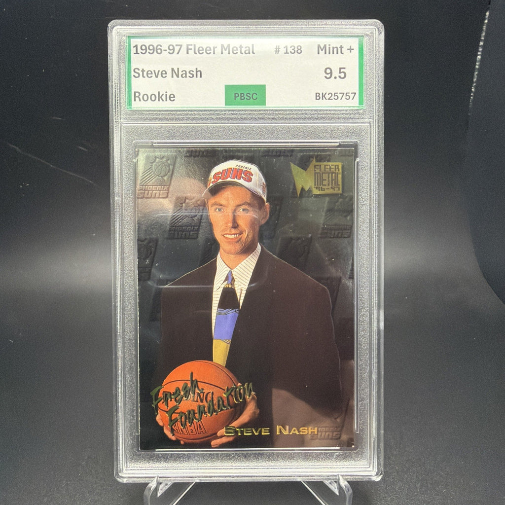 1996-97 Fleer Metal Steve Nash #138 (RC) Fresh Foundations PBSC 9.5 (1) — photo 1 of 2