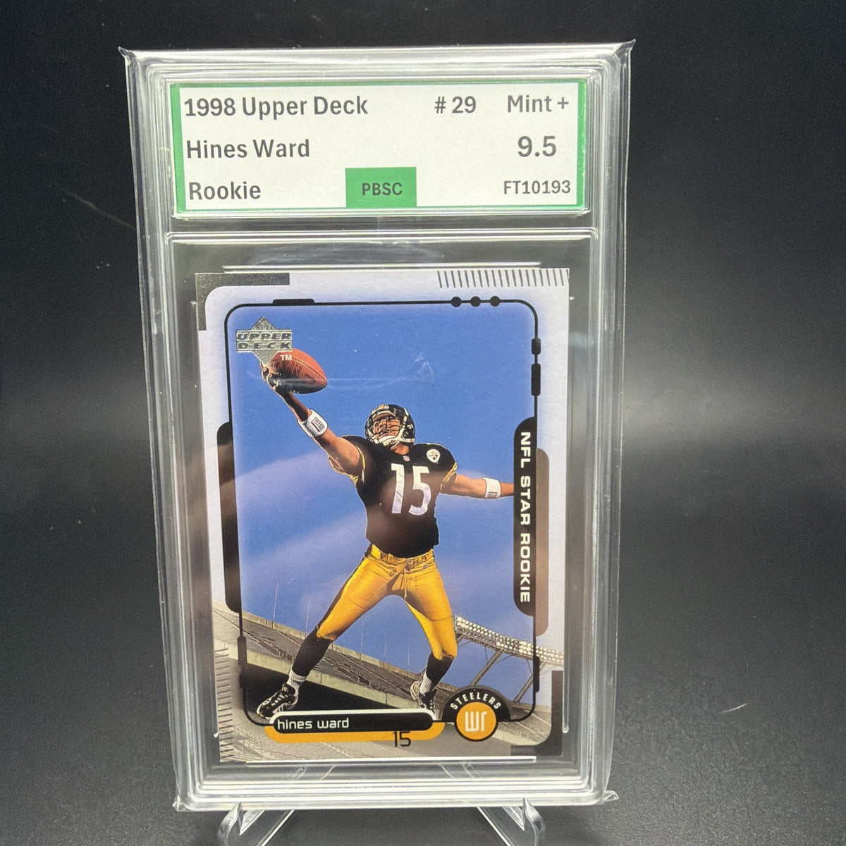 1998 Upper Deck - NFL Star Rookie Hines Ward #29 (RC) PBSC 9.5 — photo 1 of 2