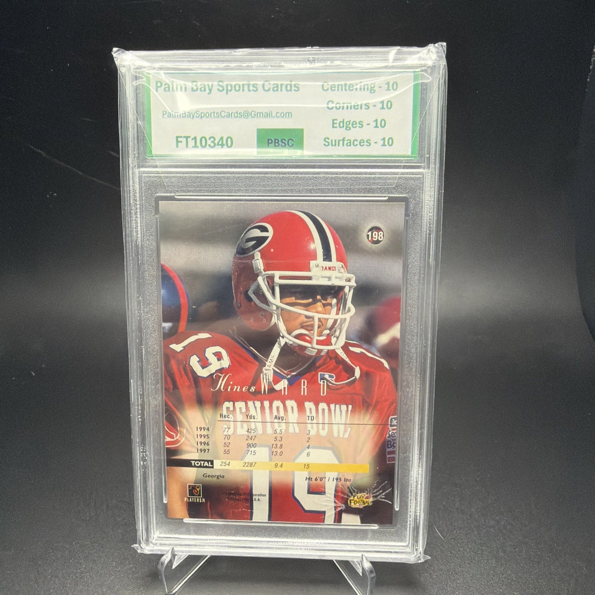 1998 Playoff Prestige - Hines Ward #198 Retail (RC) PBSC 10 (1) — photo 2 of 2