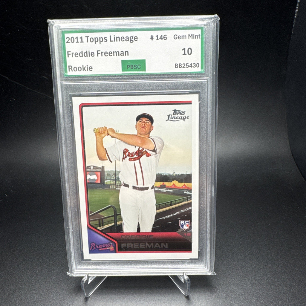 2011 TOPPS LINEAGE #146 FREDDIE FREEMAN ROOKIE RC PSA 10 — photo 1 of 2