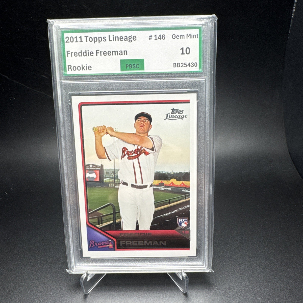 2011 TOPPS LINEAGE #146 FREDDIE FREEMAN ROOKIE RC PSA 10 — photo 1 of 2