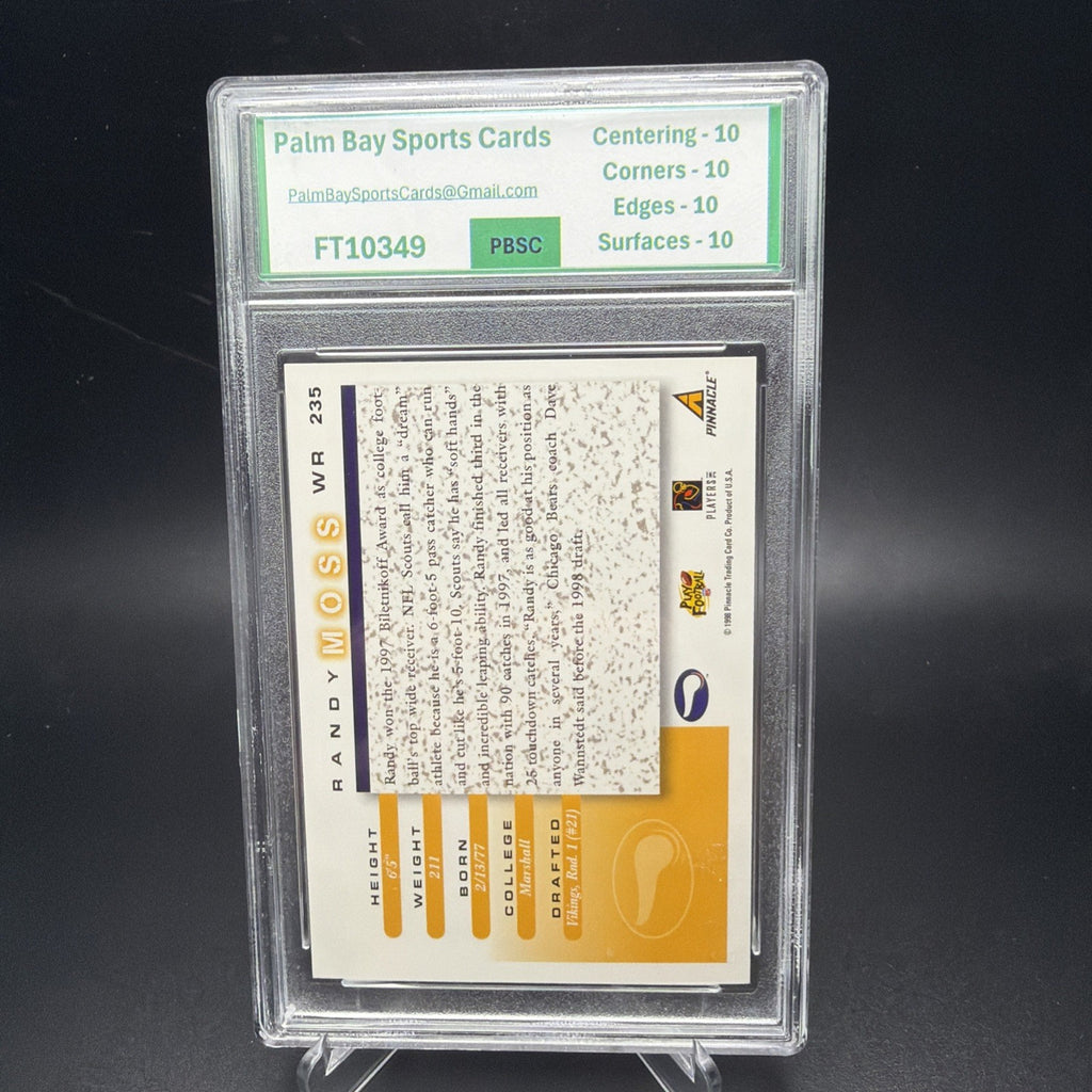 Randy Moss 1998 Score Rookie Card RC PBSC 10 — photo 2 of 2