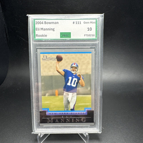 2004 Bowman #111 Eli Manning ROOKIE RC PBSC 10 — photo 1 of 2