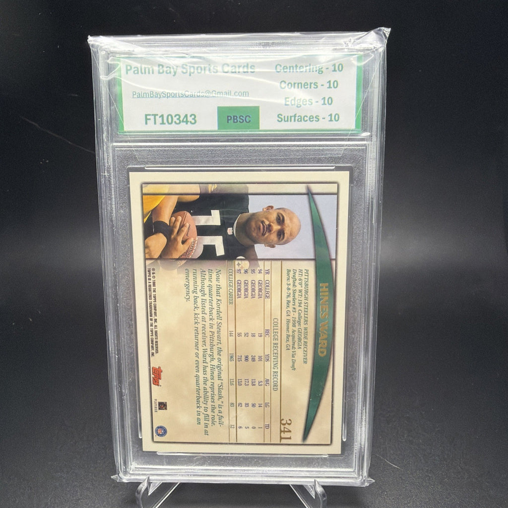 1998 TOPPS #341 HINES WARD RC PBSC 10 (3) — photo 2 of 2