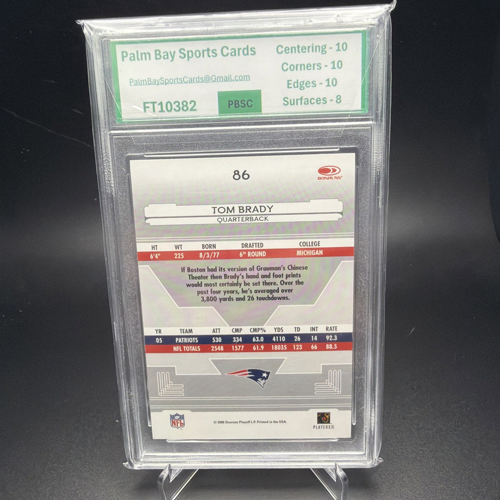 2006 Leaf Certified Materials Tom Brady #86 Patriots PBSC 9.5 — photo 2 of 2