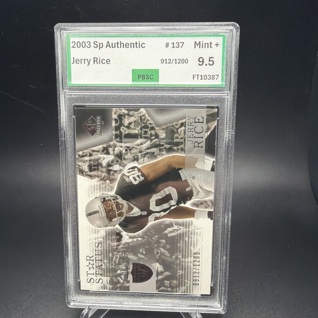 JERRY RICE 2003 SP AUTHENTIC "STAR STATUS" /1200 CARD #137 PBSC 9.5 — photo 1 of 3